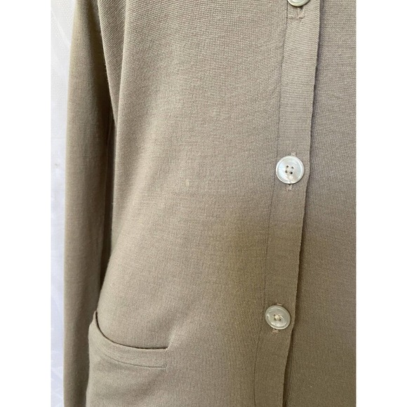 Ralph Lauren Black Label Cardigan Knit Top Blouse Long Sleeve V Neck Tau… - Picture 4 of 6